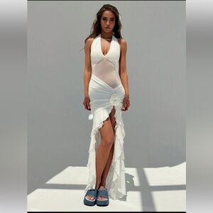 SHEIN White Halter Dress